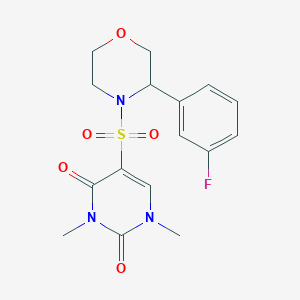 5-[3-(3-Fluorophenyl)morpholin-4-yl]sulfonyl-1,3-dimethylpyrimidine-2,4-dione