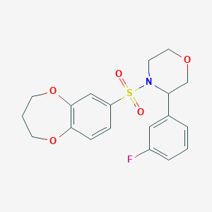 4-(3,4-dihydro-2H-1,5-benzodioxepin-7-ylsulfonyl)-3-(3-fluorophenyl)morpholine