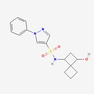 N-(3-hydroxyspiro[3.3]heptan-1-yl)-1-phenylpyrazole-4-sulfonamide