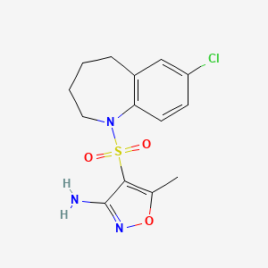 4-[(7-Chloro-2,3,4,5-tetrahydro-1-benzazepin-1-yl)sulfonyl]-5-methyl-1,2-oxazol-3-amine