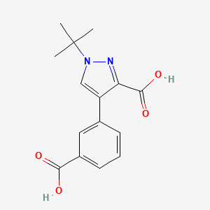 1-Tert-butyl-4-(3-carboxyphenyl)pyrazole-3-carboxylic acid