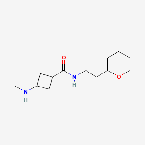 3-(methylamino)-N-[2-(oxan-2-yl)ethyl]cyclobutane-1-carboxamide