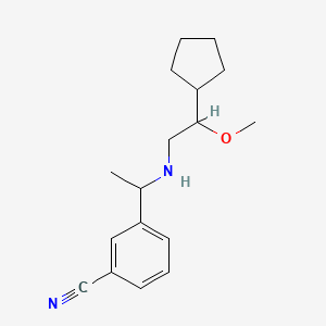 3-[1-[(2-Cyclopentyl-2-methoxyethyl)amino]ethyl]benzonitrile