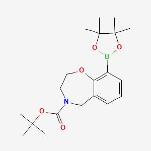 tert-Butyl 9-(tetramethyl-1,3,2-dioxaborolan-2-yl)-2,3,4,5-tetrahydro-1,4-benzoxazepine-4-carboxylate