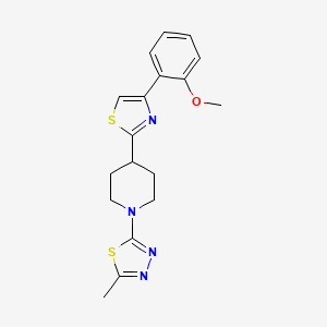 2-[4-[4-(2-Methoxyphenyl)-1,3-thiazol-2-yl]piperidin-1-yl]-5-methyl-1,3,4-thiadiazole