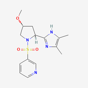 3-(((2S,4R)-2-(4,5-Dimethyl-1H-imidazol-2-yl)-4-methoxypyrrolidin-1-yl)sulfonyl)pyridine