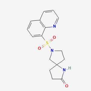 7-Quinolin-8-ylsulfonyl-1,7-diazaspiro[4.4]nonan-2-one