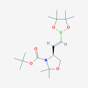 tert-Butyl (4S)-2,2-dimethyl-4-[(E)-2-(tetramethyl-1,3,2-dioxaborolan-2-yl)ethenyl]-1,3-oxazolidine-3-carboxylate