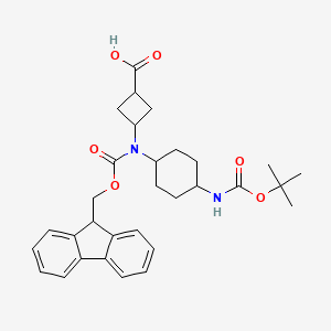 (1s,3s)-3-[(4-{[(tert-butoxy)carbonyl]amino}cyclohexyl)({[(9H-fluoren-9-yl)methoxy]carbonyl})amino]cyclobutane-1-carboxylic acid