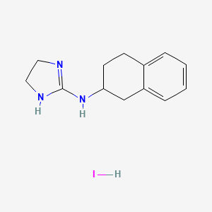 N-(1,2,3,4-tetrahydronaphthalen-2-yl)-4,5-dihydro-1H-imidazol-2-amine;hydroiodide