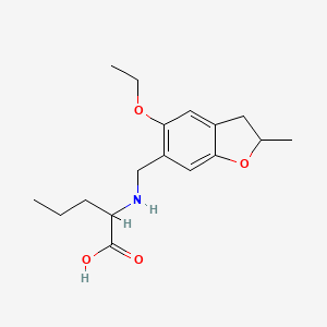 2-[(5-Ethoxy-2-methyl-2,3-dihydro-1-benzofuran-6-yl)methylamino]pentanoic acid