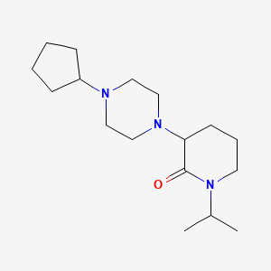 3-(4-Cyclopentylpiperazin-1-yl)-1-propan-2-ylpiperidin-2-one