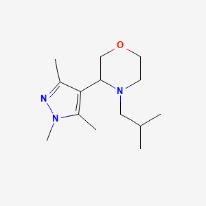 4-(2-Methylpropyl)-3-(1,3,5-trimethylpyrazol-4-yl)morpholine