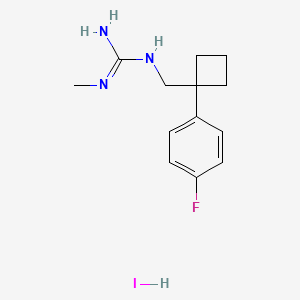 1-[[1-(4-Fluorophenyl)cyclobutyl]methyl]-2-methylguanidine;hydroiodide