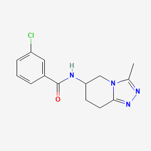 3-chloro-N-(3-methyl-5,6,7,8-tetrahydro-[1,2,4]triazolo[4,3-a]pyridin-6-yl)benzamide