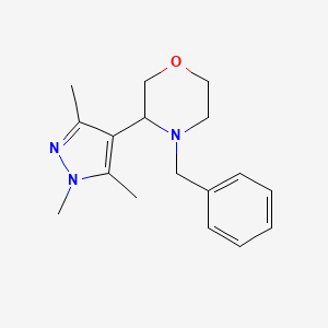 4-Benzyl-3-(1,3,5-trimethylpyrazol-4-yl)morpholine