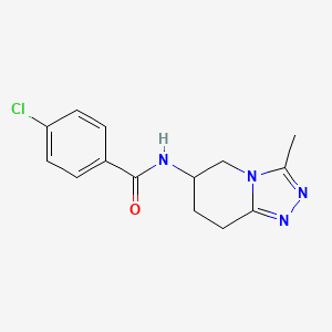 4-chloro-N-(3-methyl-5,6,7,8-tetrahydro-[1,2,4]triazolo[4,3-a]pyridin-6-yl)benzamide