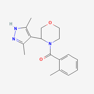 [3-(3,5-dimethyl-1H-pyrazol-4-yl)morpholin-4-yl]-(2-methylphenyl)methanone