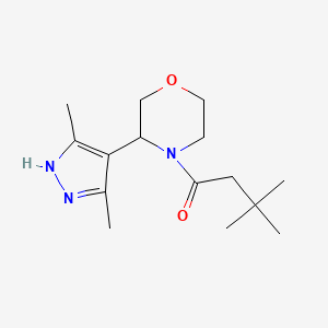 1-[3-(3,5-dimethyl-1H-pyrazol-4-yl)morpholin-4-yl]-3,3-dimethylbutan-1-one