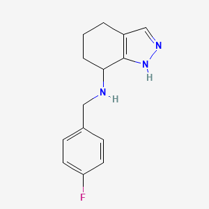 N-[(4-fluorophenyl)methyl]-4,5,6,7-tetrahydro-1H-indazol-7-amine