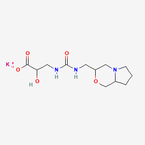 molecular formula C12H20KN3O5 B7017552 potassium;3-(3,4,6,7,8,8a-hexahydro-1H-pyrrolo[2,1-c][1,4]oxazin-3-ylmethylcarbamoylamino)-2-hydroxypropanoate 