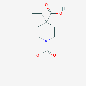 molecular formula C13H23NO4 B070191 1-(叔丁氧羰基)-4-乙基哌啶-4-羧酸 CAS No. 188792-67-8