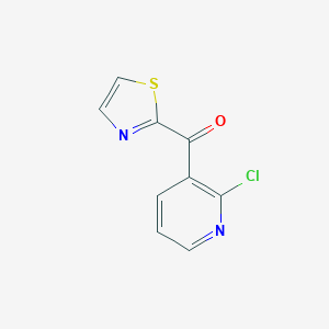 molecular formula C9H5ClN2OS B070196 2-氯-3-(2-噻唑基甲酰)吡啶 CAS No. 191220-43-6