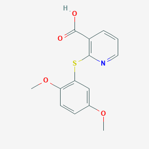 molecular formula C14H13NO4S B070197 2-(2,5-Dimethoxyphenylthio)pyridine-3-carboxylic acid CAS No. 175135-77-0
