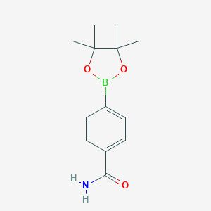 molecular formula C13H18BNO3 B070199 4-(4,4,5,5-四甲基-1,3,2-二氧杂硼环-2-基)苯甲酰胺 CAS No. 179117-44-3