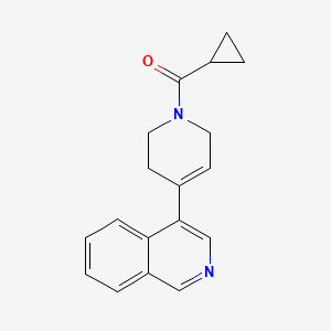 molecular formula C18H18N2O B7020249 cyclopropyl-(4-isoquinolin-4-yl-3,6-dihydro-2H-pyridin-1-yl)methanone 