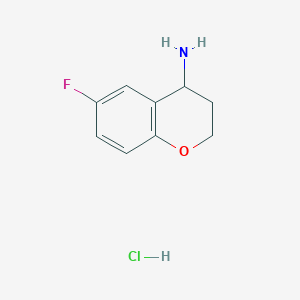 molecular formula C9H11ClFNO B070206 6-氟色满-4-胺盐酸盐 CAS No. 191609-45-7