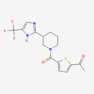 1-[5-[3-[5-(trifluoromethyl)-1H-imidazol-2-yl]piperidine-1-carbonyl]thiophen-2-yl]ethanone