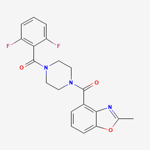 [4-(2,6-Difluorobenzoyl)piperazin-1-yl]-(2-methyl-1,3-benzoxazol-4-yl)methanone