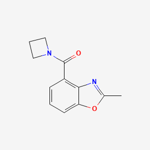 molecular formula C12H12N2O2 B7021023 Azetidin-1-yl-(2-methyl-1,3-benzoxazol-4-yl)methanone 