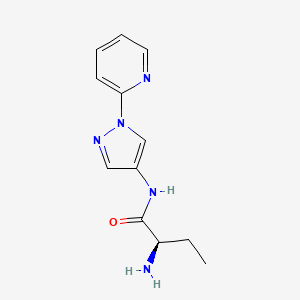 (2R)-2-amino-N-(1-pyridin-2-ylpyrazol-4-yl)butanamide