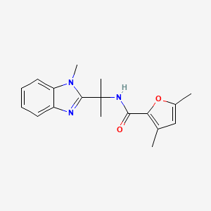 3,5-dimethyl-N-[2-(1-methylbenzimidazol-2-yl)propan-2-yl]furan-2-carboxamide