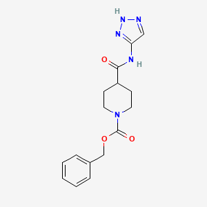 molecular formula C16H19N5O3 B7021304 benzyl 4-(2H-triazol-4-ylcarbamoyl)piperidine-1-carboxylate 