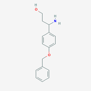 molecular formula C16H19NO2 B070224 3-氨基-3-(4-(苯甲氧基)苯基)丙醇 CAS No. 182057-85-8