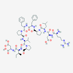 molecular formula C64H94N14O16 B070229 H-Arg-Asp-Leu-Pro-Phe-Phe-Pro-Val-Pro-Ile-Asp-OH CAS No. 182912-63-6