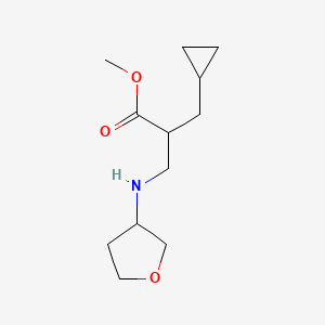 molecular formula C12H21NO3 B7023159 Methyl 2-(cyclopropylmethyl)-3-(oxolan-3-ylamino)propanoate 