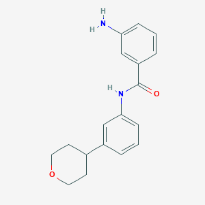 3-amino-N-[3-(oxan-4-yl)phenyl]benzamide