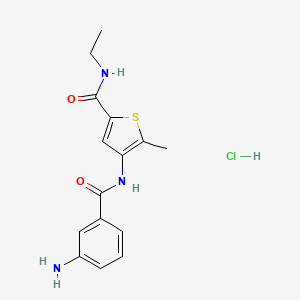 4-[(3-aminobenzoyl)amino]-N-ethyl-5-methylthiophene-2-carboxamide;hydrochloride