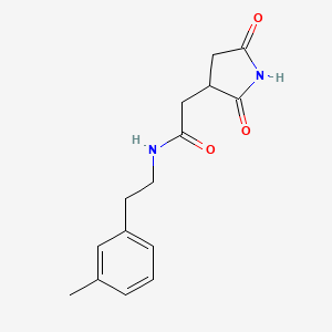 2-(2,5-dioxopyrrolidin-3-yl)-N-[2-(3-methylphenyl)ethyl]acetamide