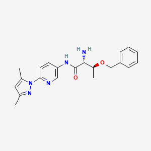 (2R,3S)-2-amino-N-[6-(3,5-dimethylpyrazol-1-yl)pyridin-3-yl]-3-phenylmethoxybutanamide