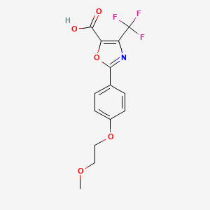 2-[4-(2-Methoxyethoxy)phenyl]-4-(trifluoromethyl)-1,3-oxazole-5-carboxylic acid