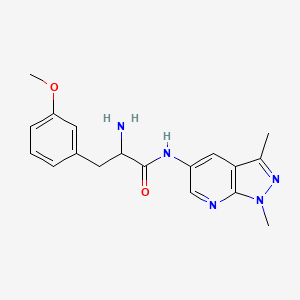 2-amino-N-(1,3-dimethylpyrazolo[3,4-b]pyridin-5-yl)-3-(3-methoxyphenyl)propanamide