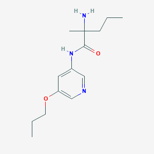 2-amino-2-methyl-N-(5-propoxypyridin-3-yl)pentanamide