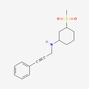 3-methylsulfonyl-N-(3-phenylprop-2-ynyl)cyclohexan-1-amine