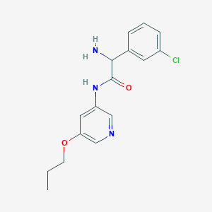 2-amino-2-(3-chlorophenyl)-N-(5-propoxypyridin-3-yl)acetamide