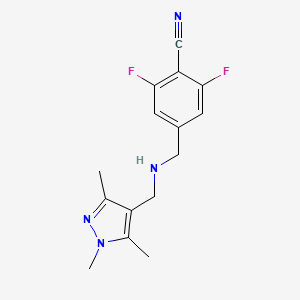 2,6-Difluoro-4-[[(1,3,5-trimethylpyrazol-4-yl)methylamino]methyl]benzonitrile